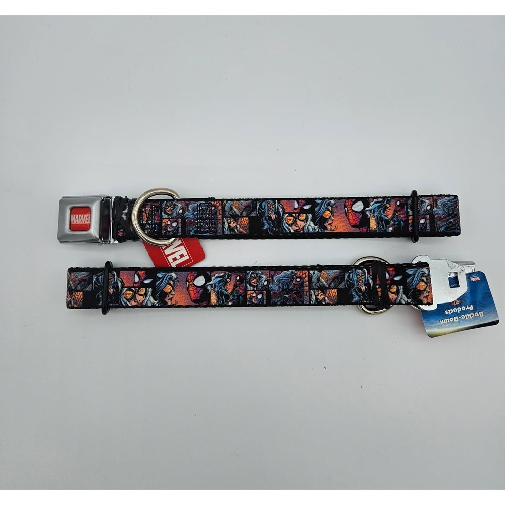Buckle Down Marvel Spiderman and Black Cat‎ Car Seat Belt Buckle Dog Collar